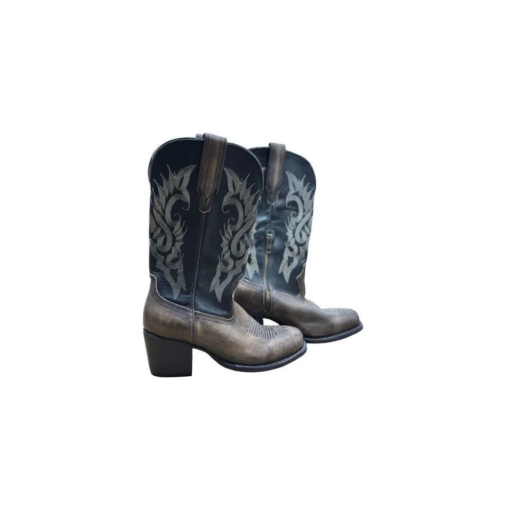 Freebird Dice Western 100% Leather Cowboy Boots Women's 6US